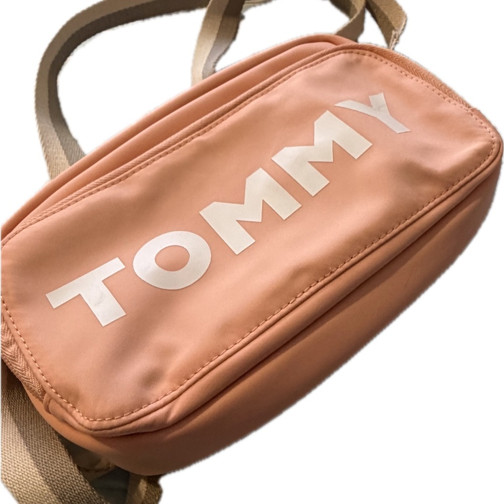 Tommy Hilfiger Peach Crossbody Bag with White Logo